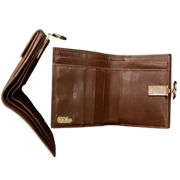 VTG 70’s Gucci Monogram GG Canvas and Smooth Leather Wallet - Picture 3 of 5